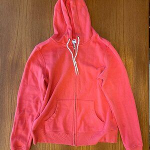 Orange zip up Hoodie